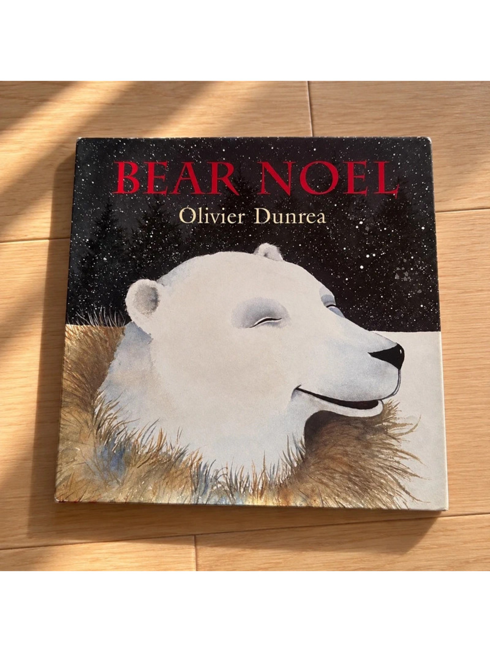 Signed Bear Noel Olivier Dunrea 2000 Hardcover Christmas Children's Book
